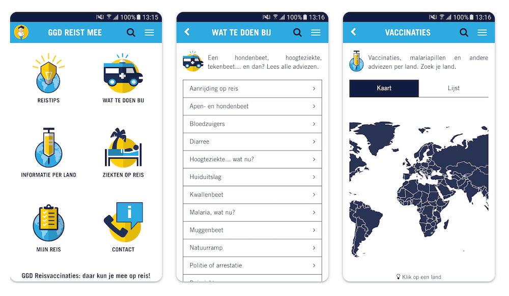 GGD travels along app