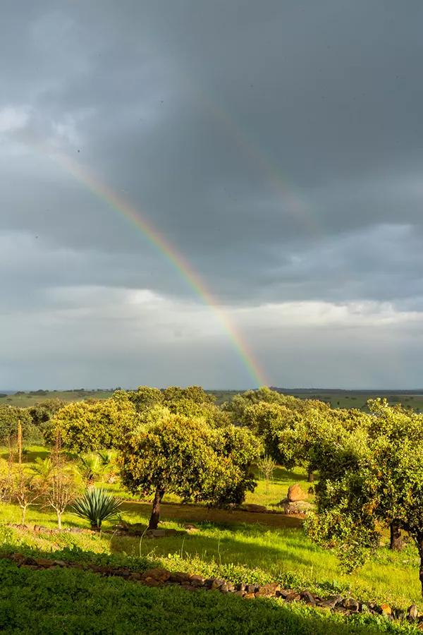 Starry sky rainbow Montimerso Skyscape Countryhouse