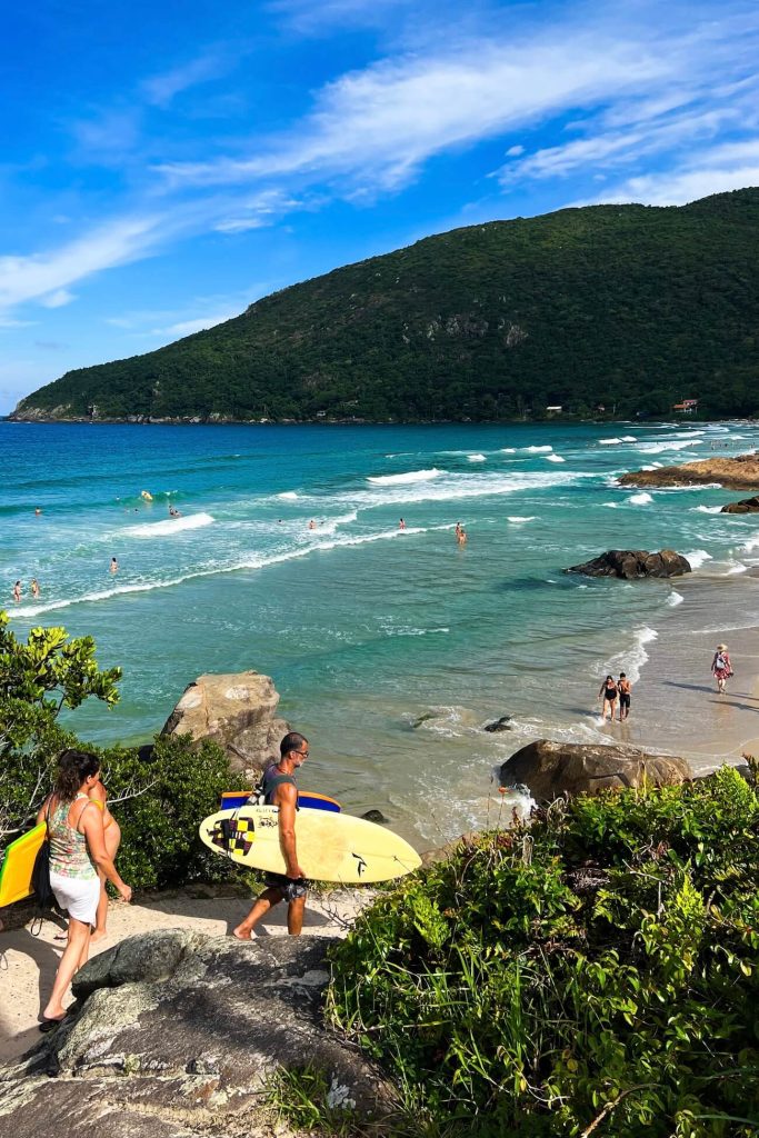 surfers at praia do matadeiro florianopolis what to do brazil