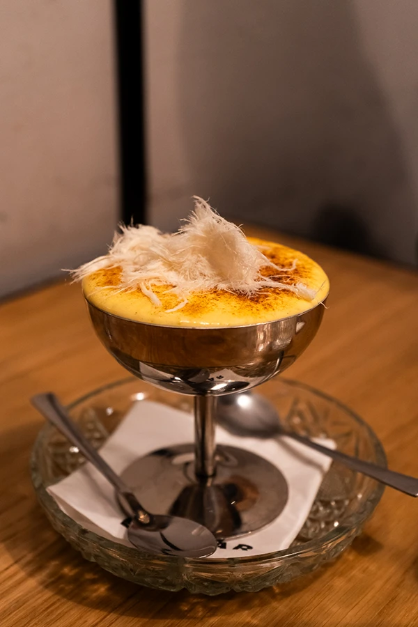 Dessert bij Bazaar Bistro in Kazimierz, Krakau, wereldkeuken met Franse twist