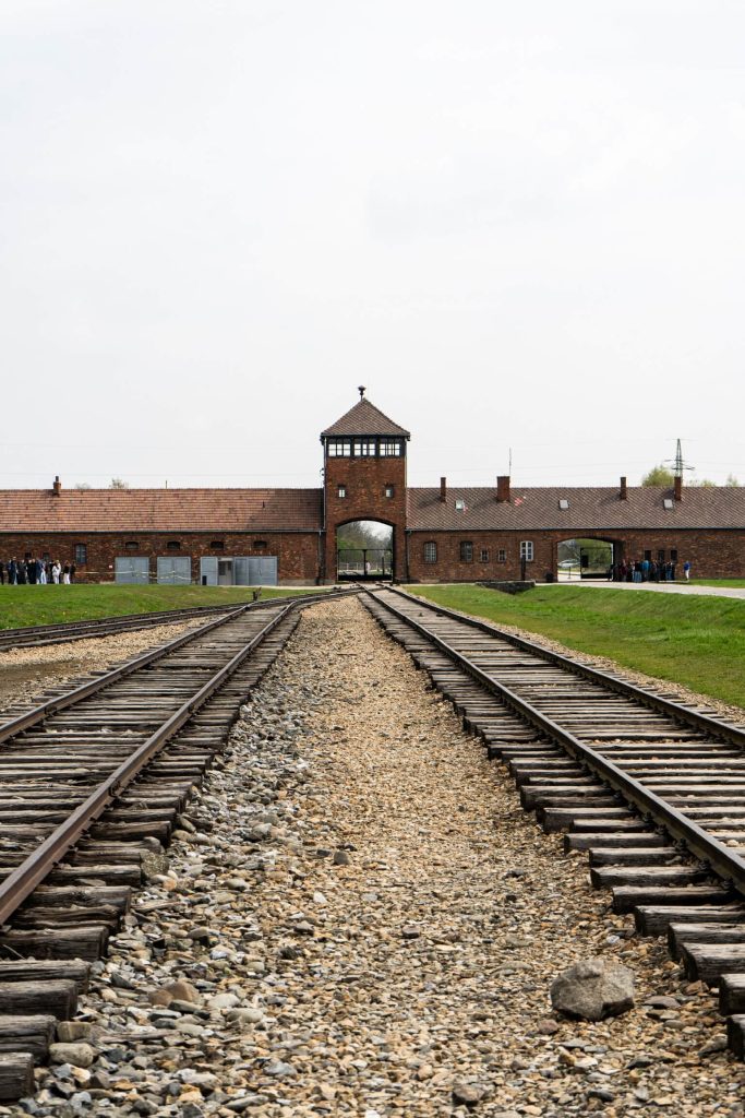Train track on Birkenau Krakow