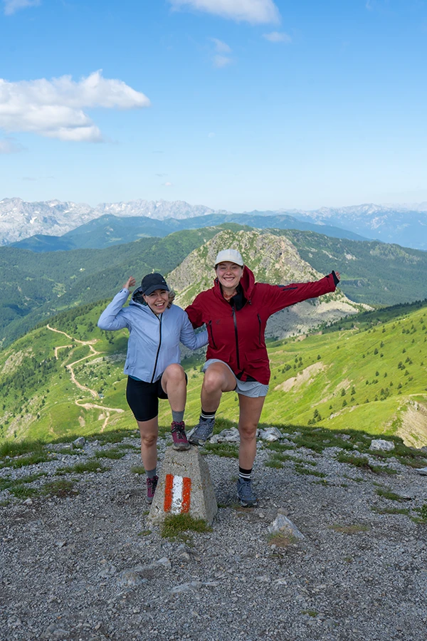 At the summit of the tri-border area of Albania, Montenegro, and Kosovo on Day 3 of The Balkan Trail