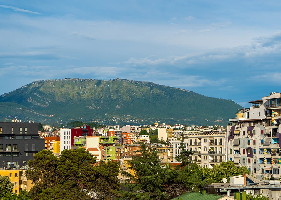 View of Tirana from the Pyramid of Tirana