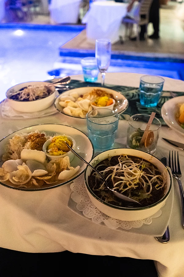 A table full of delicious dishes at Papiamento Restaurant