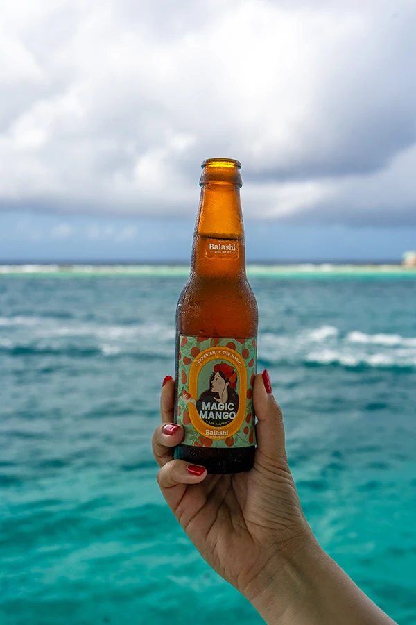 Local Aruban beer: Mango Magic