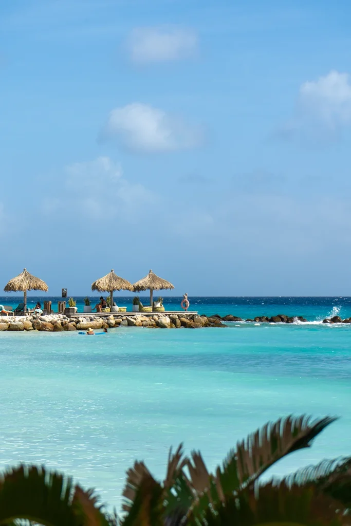 The azure-blue seawater at Renaissance Private Island
