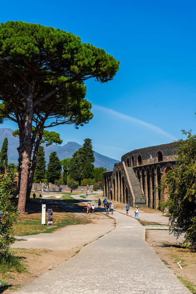 During a visit to Pompeii, you can see the historic amphitheater