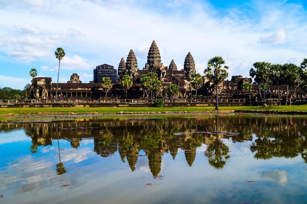 The view of Angkor Wat near Siem Reap in Cambodia; the best travel tips for Cambodia from Travander