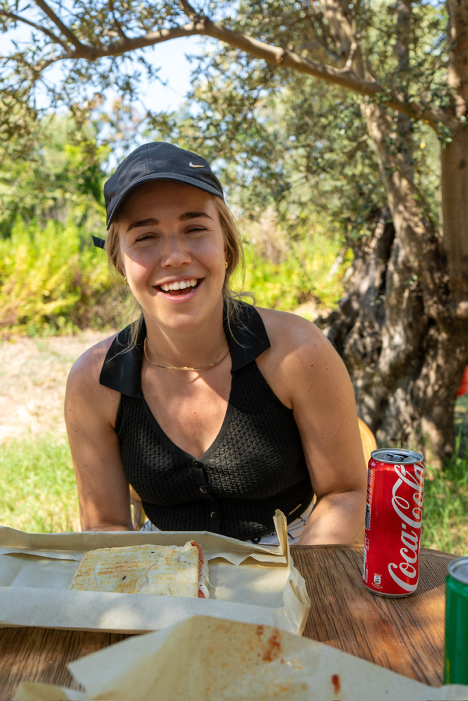 Lunch at Tana Kiosk above the Bagni Della Regina Giovanna beach near Sorrento