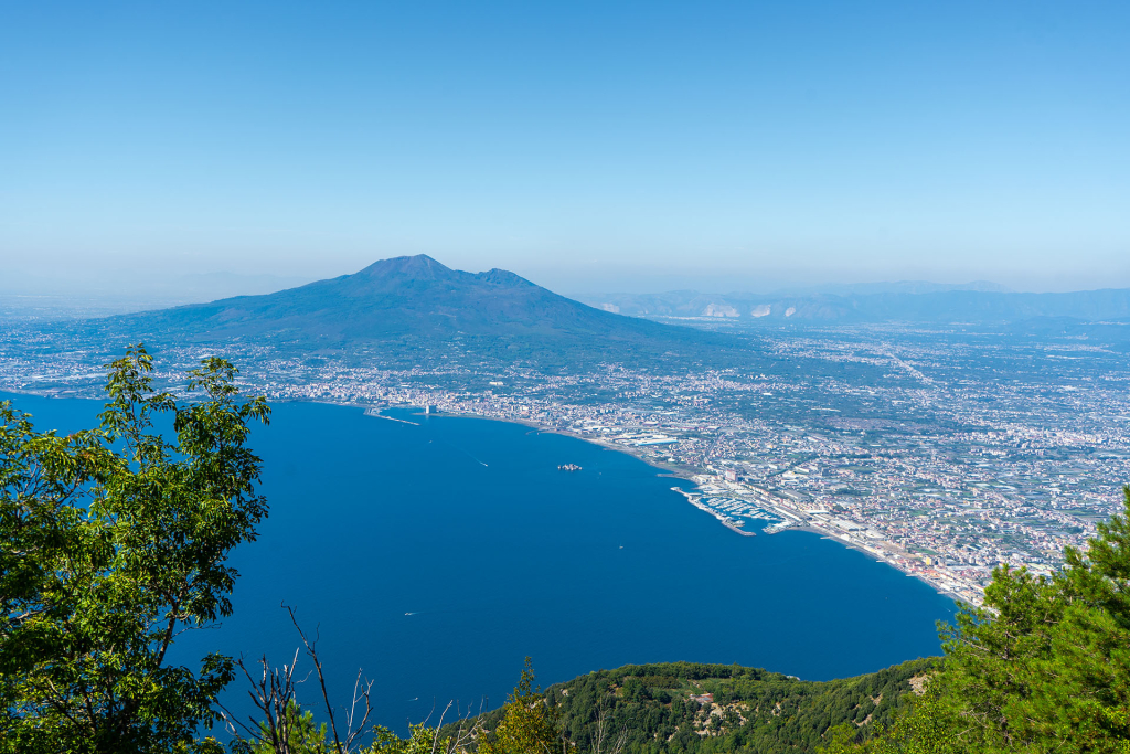 View of Mount Vesuvius and the Gulf of Naples