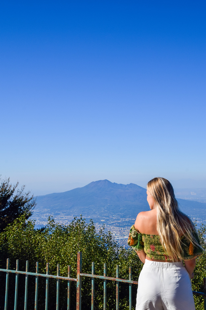 Enjoy the view of Mount Vesuvius from Monte Faito