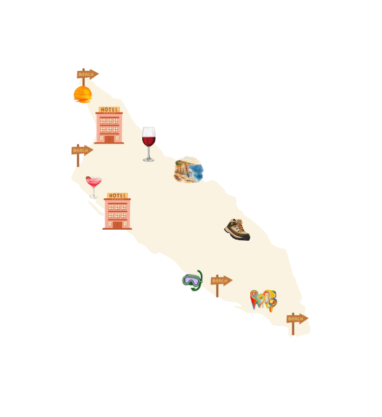 Aruba Sun Vacation Map