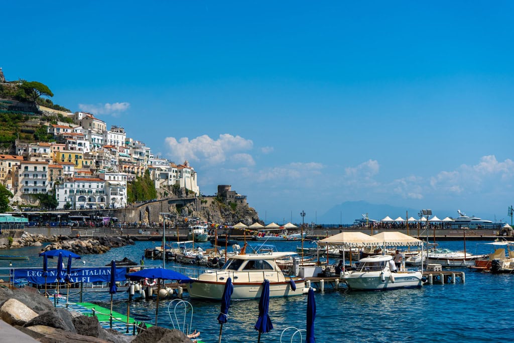 The village of Amalfi, one of the most beautiful villages on the Amalfi Coast